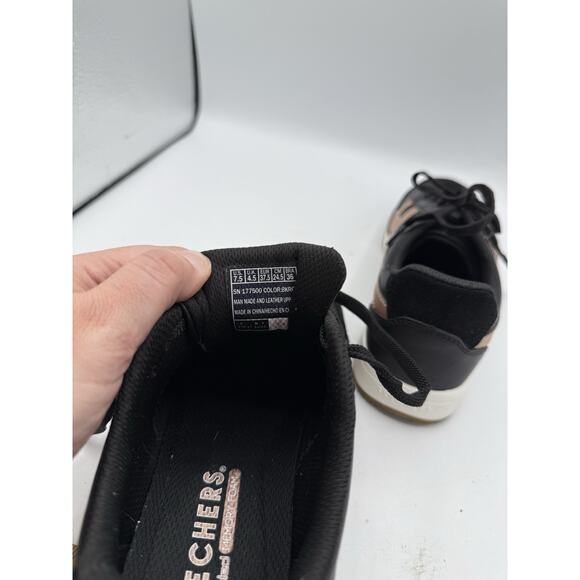 Skechers Zinger Metallic Black Rose Gold Sneakers Women’s Size 7.5 - Picture 6 of 7